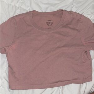 Urban Outfitters Pink Short Sleeve Crop T-Shirt